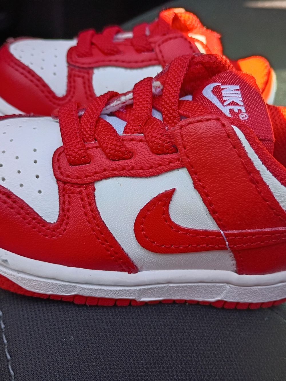 Nike Kids Red and White Low-Top Sneakers Open To Offers Worn 1x Like New